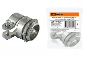 ЭЛМАКС - Резьбовой крепёжный элемент РКнХ-50 (наружная резьба и хомут) TDM элмакс, электротехника, кабель, светотехника, elmax.pro