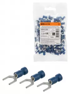 ЭЛМАКС - Наконечник вилочный изолированный НВИ с легким вводом проводника 2,5-6 (100 шт.) TDM элмакс, электротехника, кабель, светотехника, elmax.pro