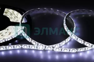LED лента силикон, 10мм, IP65, SMD 5050, 60 LED/m, 12V, белая (катушка 5 метров)