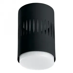 ЭЛМАКС - Светильник потолочный 12W, 230V, GX53 и подсветка 1W 4000K, черный HL349 элмакс, электротехника, кабель, светотехника, elmax.pro