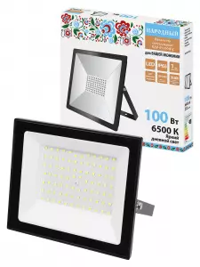 ЭЛМАКС - Прожектор СДО-05-100 100 Вт, 8000 лм, 6500 К, 220-240 В, IP65, черный, Народный элмакс, электротехника, кабель, светотехника, elmax.pro