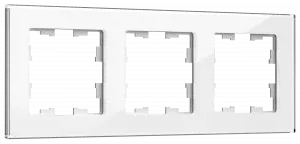 ЭЛМАКС - BRITE Рамка 3-мест. РУ-3-2-БрБ стекло бел. IEK элмакс, электротехника, кабель, светотехника, elmax.pro