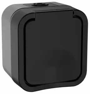 ЭЛМАКС - TORS Розетка 1-я с з/к кр. 16А IP55 TS120 графит IEK элмакс, электротехника, кабель, светотехника, elmax.pro