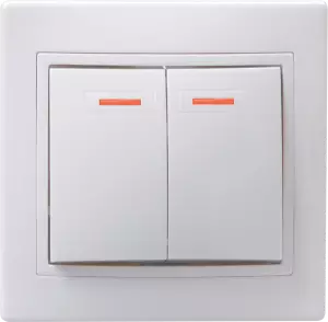 ВС10-2-1-КБ Выключатель 2кл с инд. 10А КВАРТА (белый)