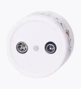 ЭЛМАКС - Розетка TV/R-SAT проходная, керамика, цвет белый, декор D6/2 элмакс, электротехника, кабель, светотехника, elmax.pro