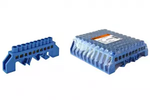 ЭЛМАКС - Шина "N" нулевая в изоляторе на DIN-рейку 8x12мм 10 групп TDM элмакс, электротехника, кабель, светотехника, elmax.pro