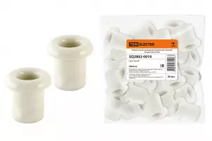 ЭЛМАКС - Керамический проходной изолятор для провода белый (25шт) TDM элмакс, электротехника, кабель, светотехника, elmax.pro