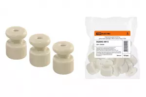 ЭЛМАКС - Керамический изолятор для ретро провода «ЭКО» сосна (10шт) TDM элмакс, электротехника, кабель, светотехника, elmax.pro