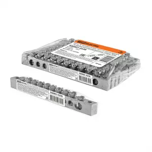 ЭЛМАКС - Шина "N" нулевая 6х9мм 10/2 (10 групп/крепеж по краям) никелированная инд. стикер TDM элмакс, электротехника, кабель, светотехника, elmax.pro