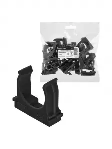 ЭЛМАКС - Крепеж-клипса для трубы 32 мм для прямого монтажа (25 шт.) черная TDM элмакс, электротехника, кабель, светотехника, elmax.pro