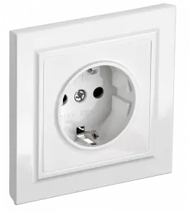 ЭЛМАКС - BRITE Роз. с з/к/ш 16А в сб. РСР14-1-0-БрБ бел. IEK элмакс, электротехника, кабель, светотехника, elmax.pro