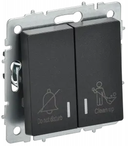 ЭЛМАКС - BRITE Выключ. 2-кл. с инд. отел. 10А ВС10-2-9-БрЧ черн. IEK элмакс, электротехника, кабель, светотехника, elmax.pro