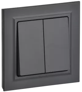 ЭЛМАКС - BRITE Выключ. 2-кл. 10А в сб. ВСР10-2-0-БрГ граф. IEK элмакс, электротехника, кабель, светотехника, elmax.pro