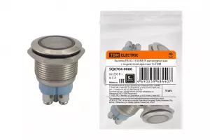 ЭЛМАКС - Кнопка EB2Q-1910NE/R металлическая с подсветкой красная 1з TDM элмакс, электротехника, кабель, светотехника, elmax.pro