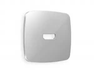 ЭЛМАКС - Лицевая панель OMEGA (Серебро глянец) для HDMI розетки QUANT OP4140 элмакс, электротехника, кабель, светотехника, elmax.pro