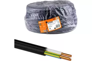 ЭЛМАКС - Кабель ВВГнг(А)-LSLTx 3х1,5 ок(N, PE)-0,66 ГОСТ (100м) TDM элмакс, электротехника, кабель, светотехника, elmax.pro