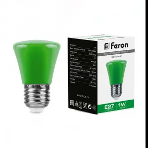 ЭЛМАКС - Лампа светодиодная, (1W) 230V E27 зеленый C45, LB-372 элмакс, электротехника, кабель, светотехника, elmax.pro