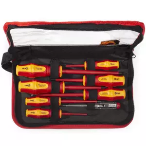 Набор отверток диэлектрических 8шт (SL 2.5, 4, 5.5, 6.5 PH 0, 1, 2, индикатор) НИО-08 КВТ Профи