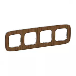 ЭЛМАКС - Valena ALLURE.Рамка "Орех".4-постовая универсальная элмакс, электротехника, кабель, светотехника, elmax.pro