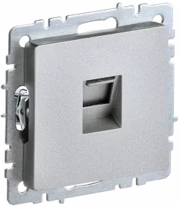 ЭЛМАКС - BRITE Роз. комп. RJ45 кат.6 РК11-БрА алюм. IEK элмакс, электротехника, кабель, светотехника, elmax.pro