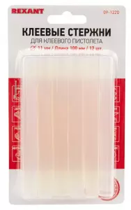 ЭЛМАКС - Клеевые стержни REXANT, Ø11 мм, 100 мм, прозрачные, 12 шт. , блистер элмакс, электротехника, кабель, светотехника, elmax.pro
