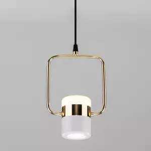 ЭЛМАКС - Подвесной светодиодный светильник с поворотным плафоном 50165/1 LED золото/белый элмакс, электротехника, кабель, светотехника, elmax.pro