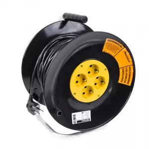 ЭЛМАКС - Удлинитель силовой на катушке 4 гнезда с/з 50 м 3х1 мм² STANDART PROCONNECT элмакс, электротехника, кабель, светотехника, elmax.pro