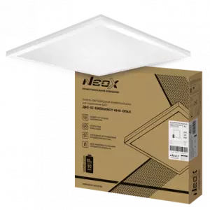 ЭЛМАКС - Панель сд унив ДВО-02-EMERGENCY 4040-ОПАЛ 40Вт 4000K 595х595х25мм NEOX без БАП-10W90 элмакс, электротехника, кабель, светотехника, elmax.pro