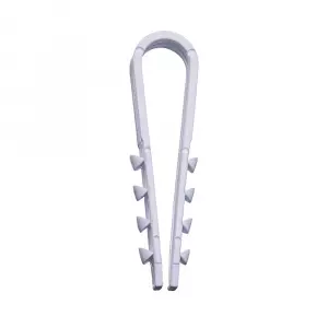 ЭЛМАКС - Дюбель-хомут для круглого кабеля (11-18мм), полипропилен, белый (100шт.), DCL00-11-18 элмакс, электротехника, кабель, светотехника, elmax.pro