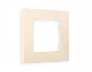 ЭЛМАКС - Рамка ALFA Qubi (Бежевый матовый) 1-ая AF250331 элмакс, электротехника, кабель, светотехника, elmax.pro