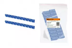 ЭЛМАКС - Маркер наборный - символ "6" голубой 4 мм2 (100 шт.) TDM элмакс, электротехника, кабель, светотехника, elmax.pro