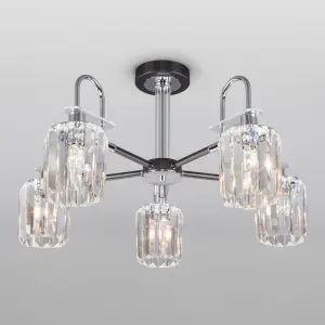 ЭЛМАКС - Потолочная люстра в стиле лофт 70090/5 графит элмакс, электротехника, кабель, светотехника, elmax.pro