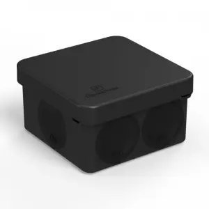 ЭЛМАКС - Коробка распределительная 60-0200-9005 для прямого монтажа двухкомпонентная безгалогенная (HF) черна элмакс, электротехника, кабель, светотехника, elmax.pro