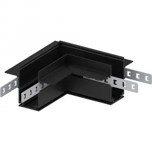 ЭЛМАКС - Соединитель угловой для низковольтного встраиваемого шинопровода, черный, LD2004 элмакс, электротехника, кабель, светотехника, elmax.pro