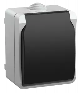 ЭЛМАКС - РСб20-3-ФСр Розетка одноместная с з/к для открытой установки ФОРС IP54 IEK элмакс, электротехника, кабель, светотехника, elmax.pro