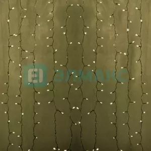 Гирлянда "Светодиодный Дождь" 2х1,5м, постоянное свечение, прозрачный провод, 230 В, диоды ТЕПЛЫЙ БЕ