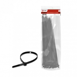 Хомут КСС-А 7,6х400 нейлоновый с УФ защитой черный (100шт./упак.) IN HOME