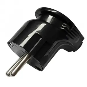 ЭЛМАКС - Вилка угловая с/з, 250В, 16A, PPG16-46-202, черный элмакс, электротехника, кабель, светотехника, elmax.pro