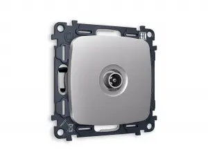 ЭЛМАКС - Комплект механизма TV розетки оконечной OMEGA MO513010 Сталь матовый 50-870 MHz 1dB QUANT (OP5130, V элмакс, электротехника, кабель, светотехника, elmax.pro