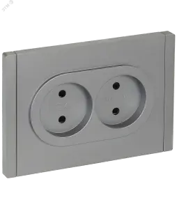 ЭЛМАКС - FORTE&PIANO Розетка 2-я без з/к с з/ш б/к 10А FP525 сталь IEK элмакс, электротехника, кабель, светотехника, elmax.pro