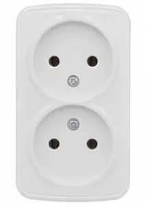 ЭЛМАКС - Минск Розетка 2-местная ОП 10А без заземления белая EKF элмакс, электротехника, кабель, светотехника, elmax.pro