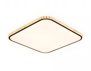 ЭЛМАКС - Потолочный светодиодный светильник с пультом FF76 WH/CF белый/кофе 72W+30W 490*490*60 (ПДУ ИК) элмакс, электротехника, кабель, светотехника, elmax.pro