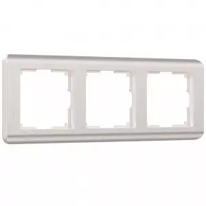 ЭЛМАКС - W0032113/ Рамка на 3 поста Stream (перламутровый) элмакс, электротехника, кабель, светотехника, elmax.pro