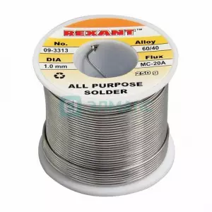 ЭЛМАКС - Припой с канифолью 250 гр.d=1.0 мм (Sn60 Pb40 Flux 2.2%) REXANT элмакс, электротехника, кабель, светотехника, elmax.pro