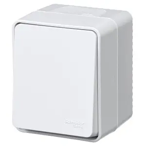 ЭЛМАКС - AtlasDesign PROFI IP54 О/У 1-клавишный кнопочный ВЫКЛЮЧАТЕЛЬ 10 АХ, БЕЛЫЙ элмакс, электротехника, кабель, светотехника, elmax.pro