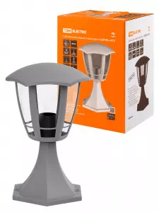 ЭЛМАКС - Светильник садово-парковый "СИТИ" НТУ 07-60-001 У1 4-х гранник напольный серый TDM элмакс, электротехника, кабель, светотехника, elmax.pro
