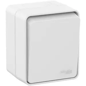 ЭЛМАКС - AtlasDesign PROFI IP54 О/У 1-клавишный ВЫКЛЮЧАТЕЛЬ 10 АХ, БЕЛЫЙ элмакс, электротехника, кабель, светотехника, elmax.pro