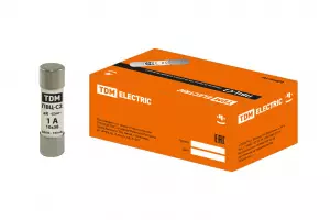 ЭЛМАКС - Плавкая вставка ПВЦ-С2 10х38 aR (быстродействующая) 1А TDM элмакс, электротехника, кабель, светотехника, elmax.pro