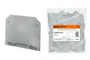 ЭЛМАКС - Заглушка для ЗНИ-2,5мм2 серая TDM элмакс, электротехника, кабель, светотехника, elmax.pro