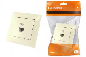 ЭЛМАКС - Розетка телефонная RJ11 сл. кость "Лама" TDM элмакс, электротехника, кабель, светотехника, elmax.pro